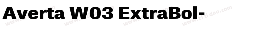 Averta W03 ExtraBol字体转换